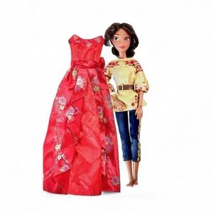 Princess Elena of Avalor doll PLUS red floral gown with gold shoes